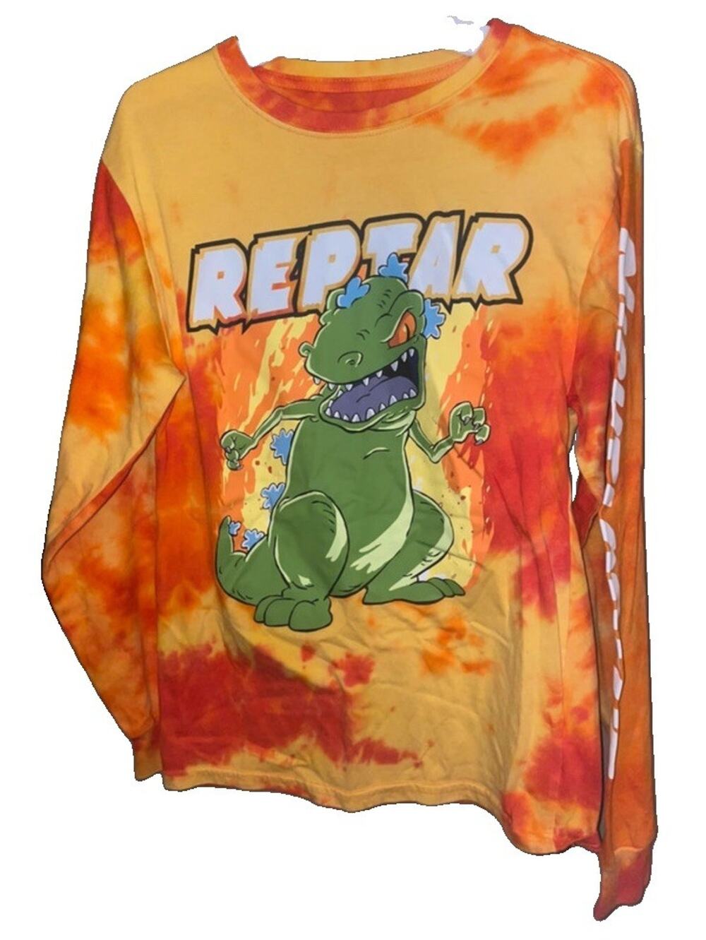Nickelodeon Nostalgic Rugrats Reptar Long Sleeve Tie Dye Tshirt Sz Small 34/36
